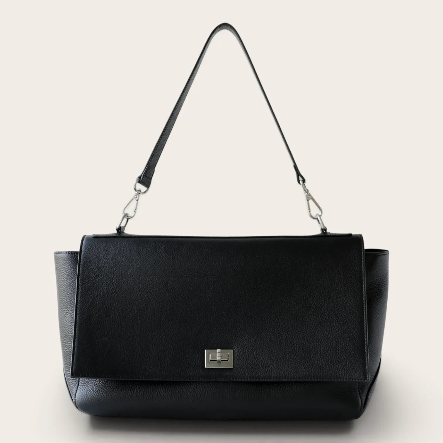 Sac bandoulière large rétro cuir