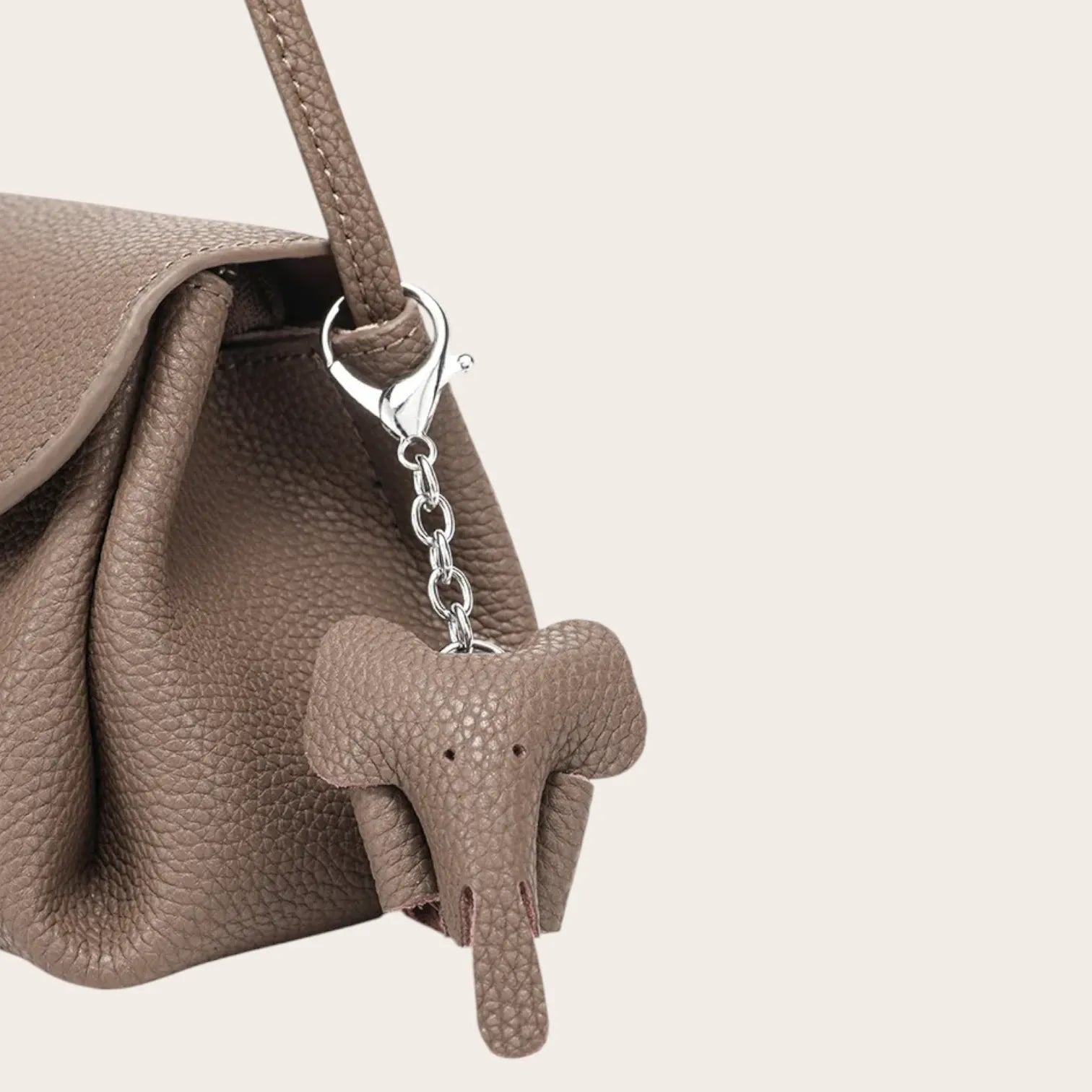 Sac bandoulière messager en cuir Khaki