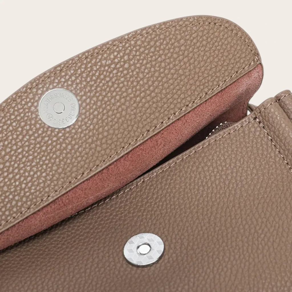 Sac bandoulière messager en cuir Khaki