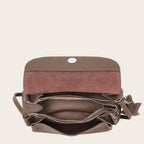 Sac bandoulière messager en cuir Khaki
