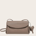 Sac bandoulière messager en cuir Khaki
