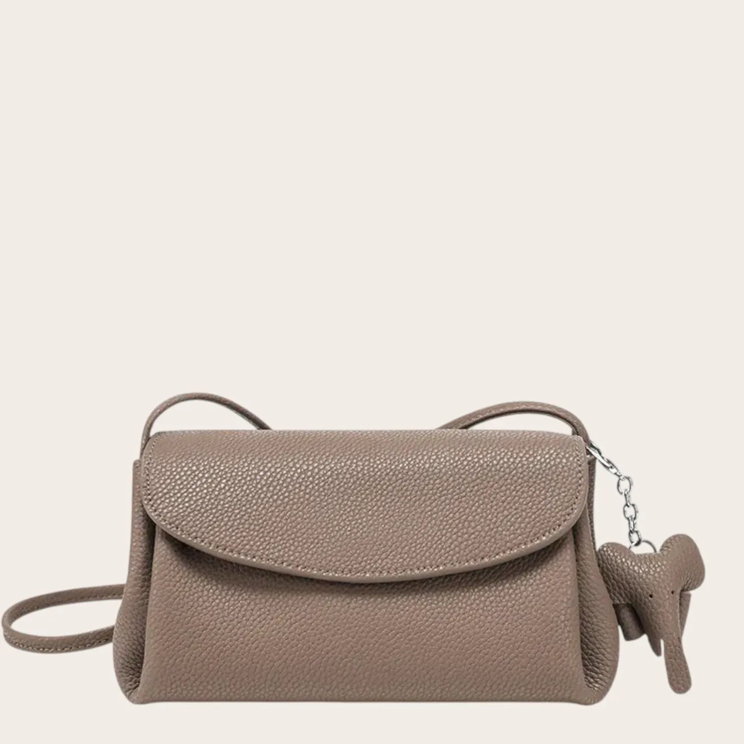 Sac bandoulière messager en cuir Khaki