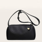 Sac bandoulière oreiller cuir vegan grainé Noir