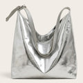 Sac bandoulière rectangle argenté