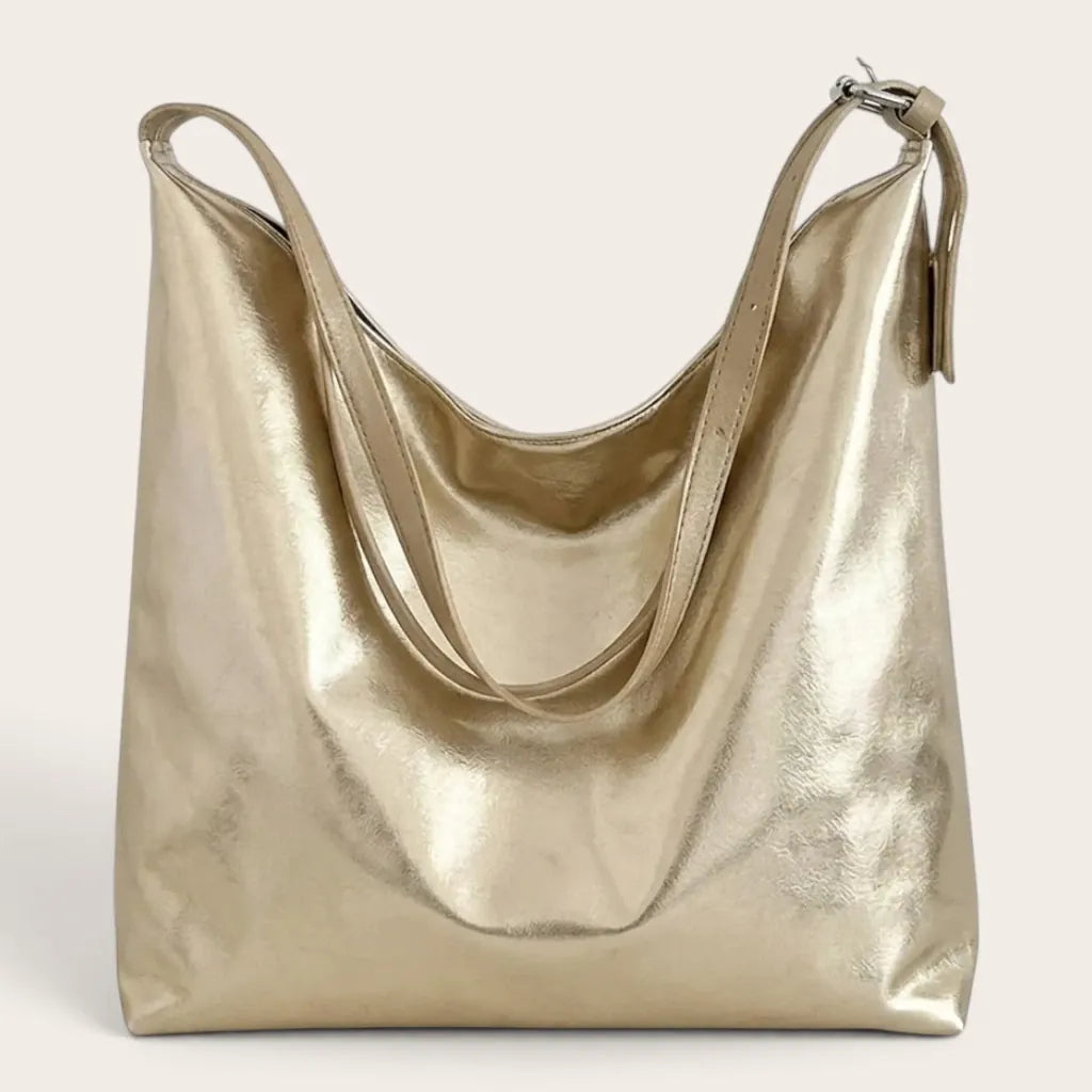 Sac bandoulière rectangle argenté