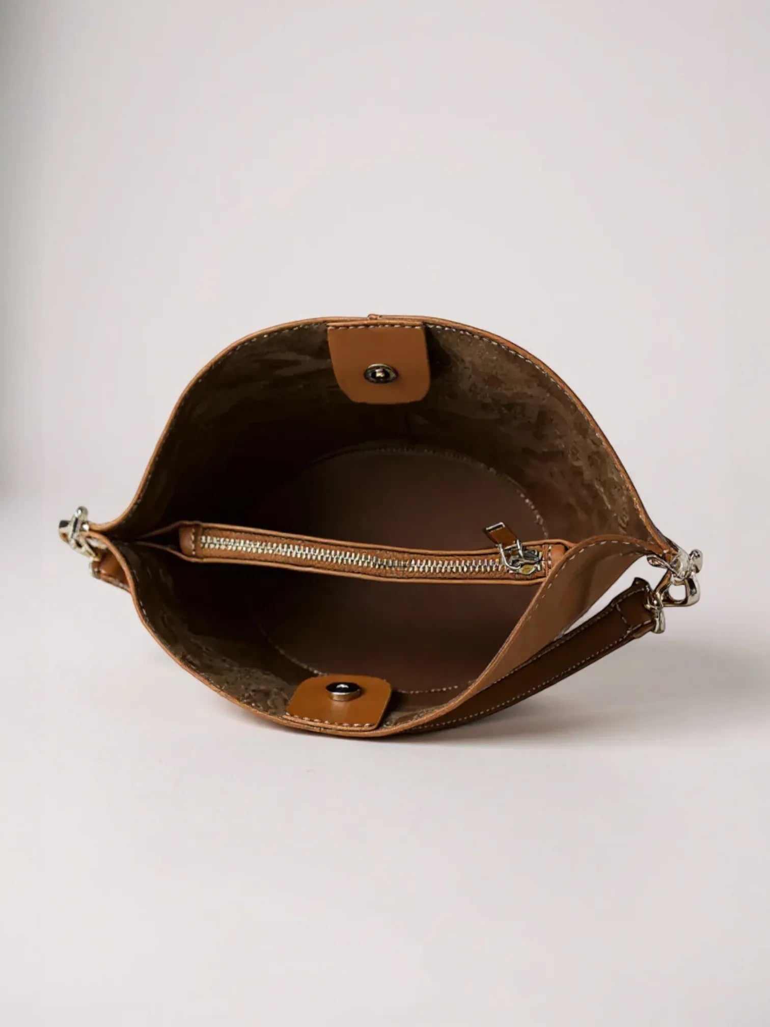 Sac bandoulière seau Marron