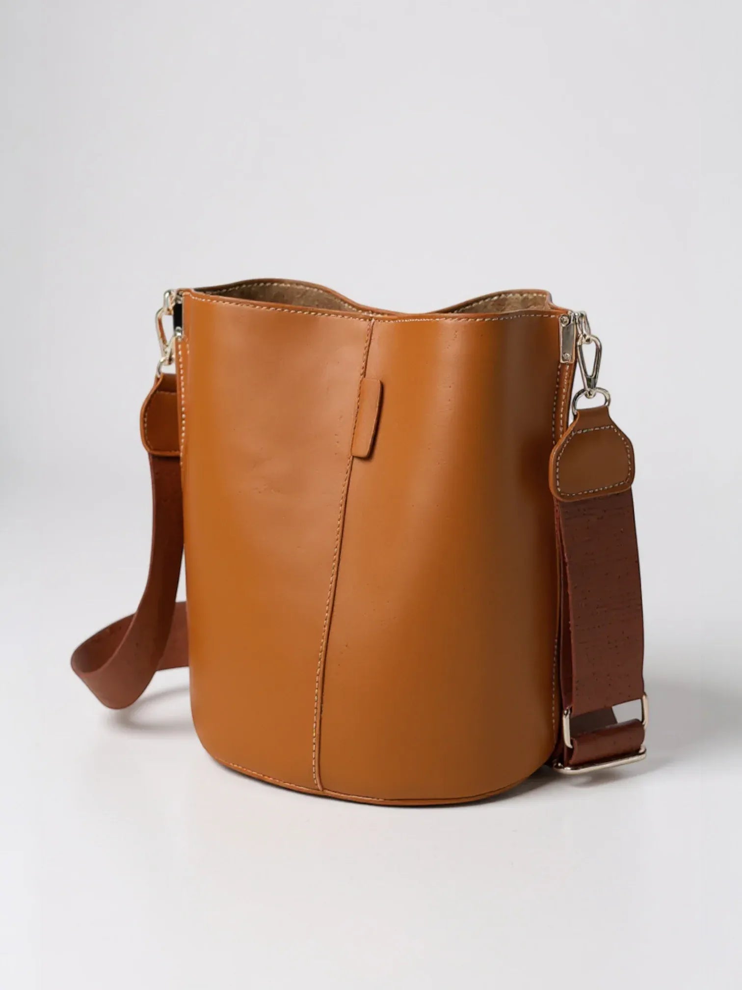 Sac bandoulière seau Marron