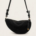 Sac bonbon daim vegan demi-lune Noir