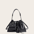 Sac bourse cuir pochette Noir