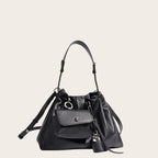 Sac bourse cuir pochette Noir
