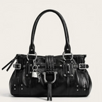 Sac cabas biker clous cadenas vintage Noir