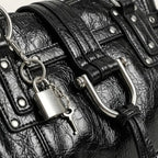 Sac cabas biker clous cadenas vintage Noir