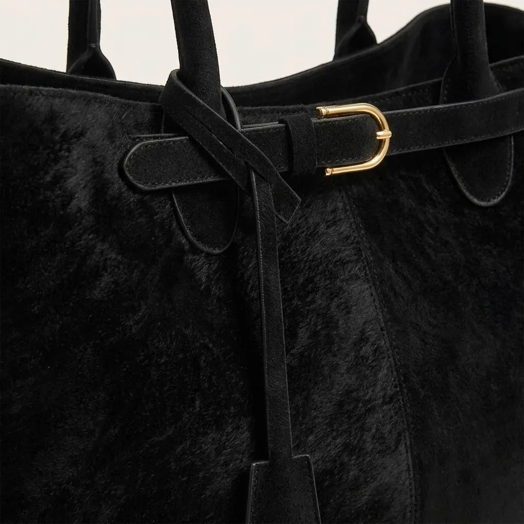 Sac cabas east-west sangle nouée Noir