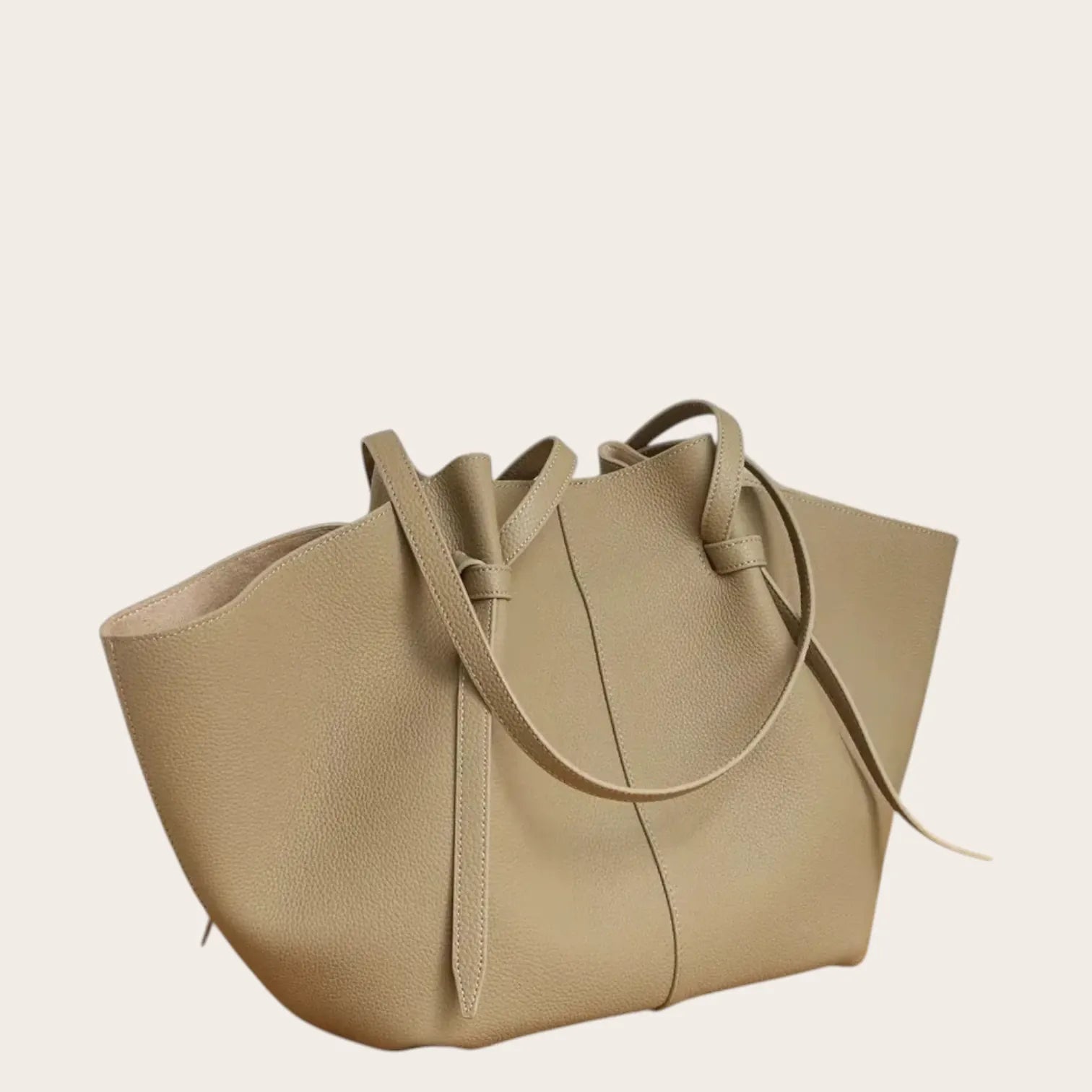 Sac cabas en cuir grainé