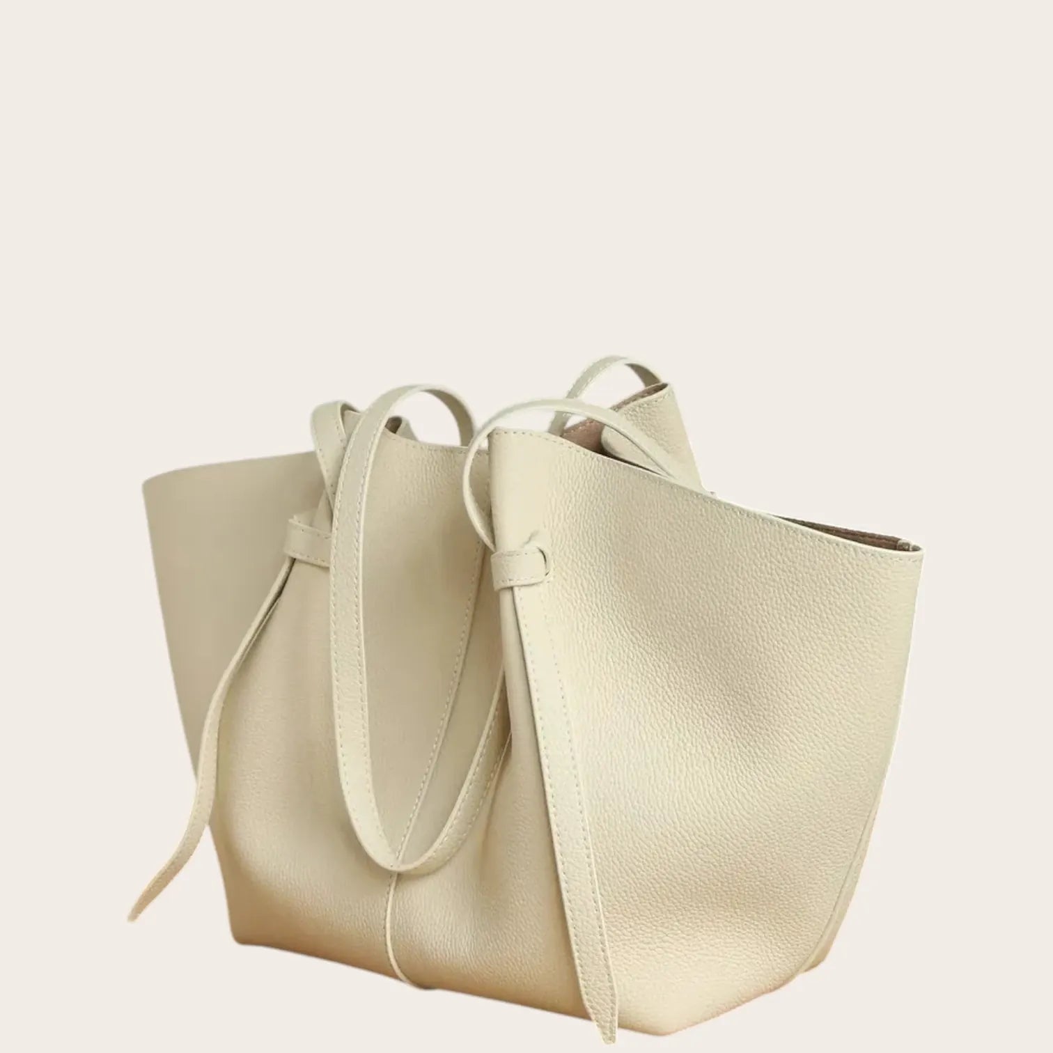 Sac cabas en cuir grainé