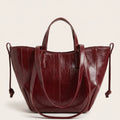 Sac cabas en cuir vegan crouté