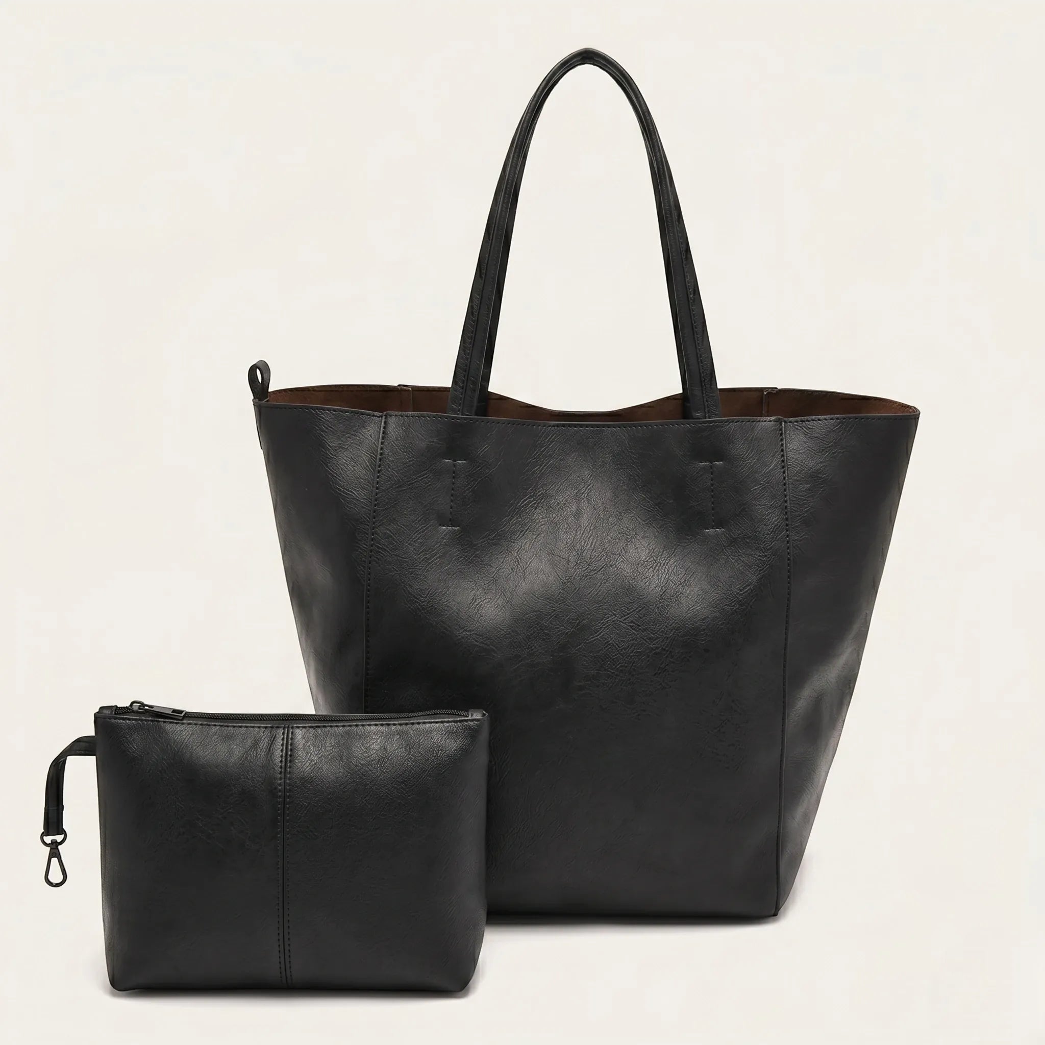 Sac cabas en cuir vegan fold