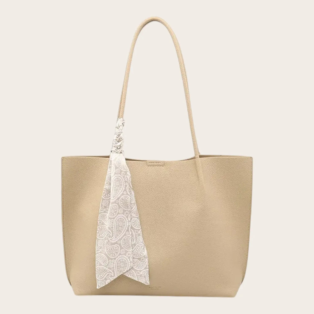 Sac cabas foulard cuir Abricot
