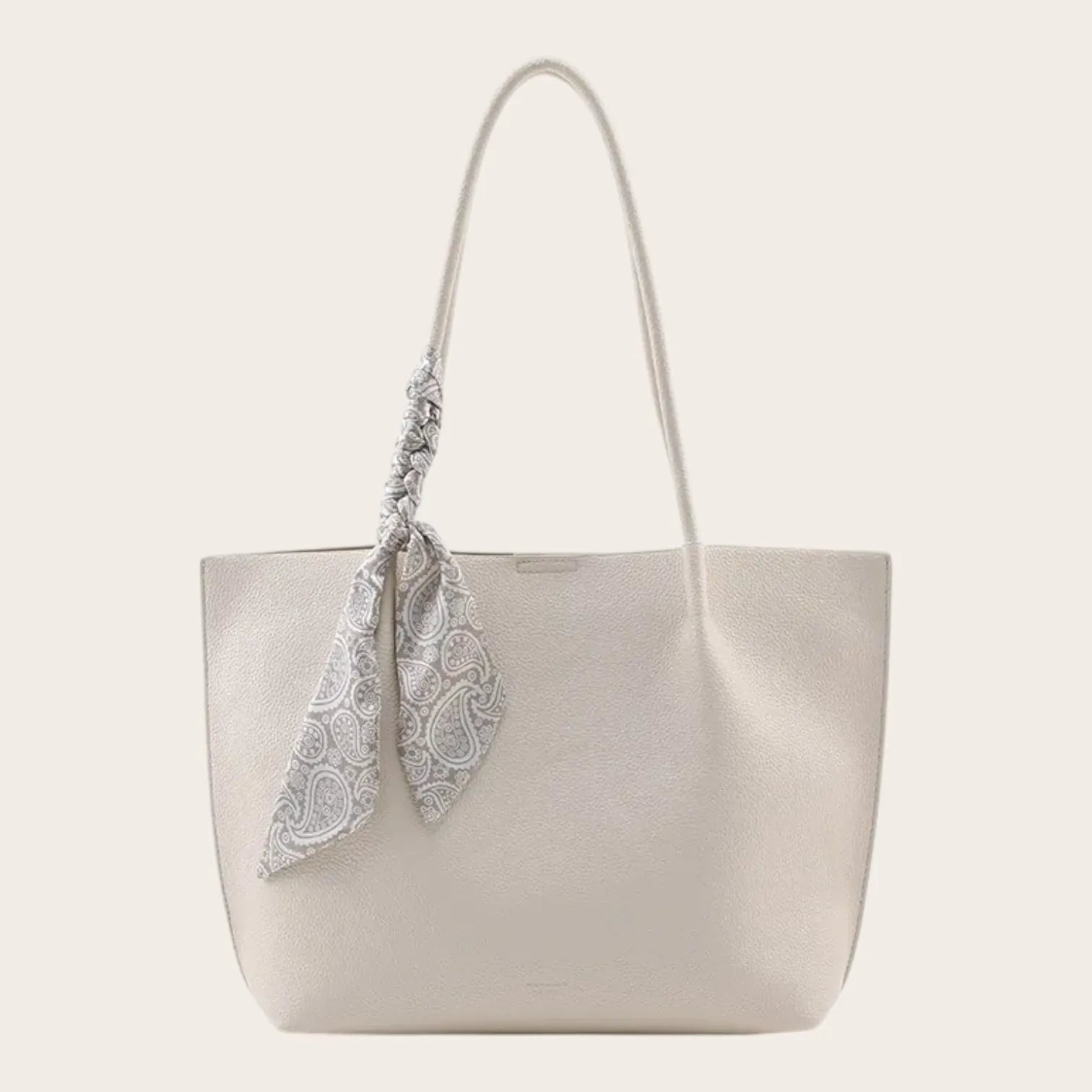 Sac cabas foulard cuir Blanc