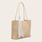 Sac cabas foulard cuir Abricot