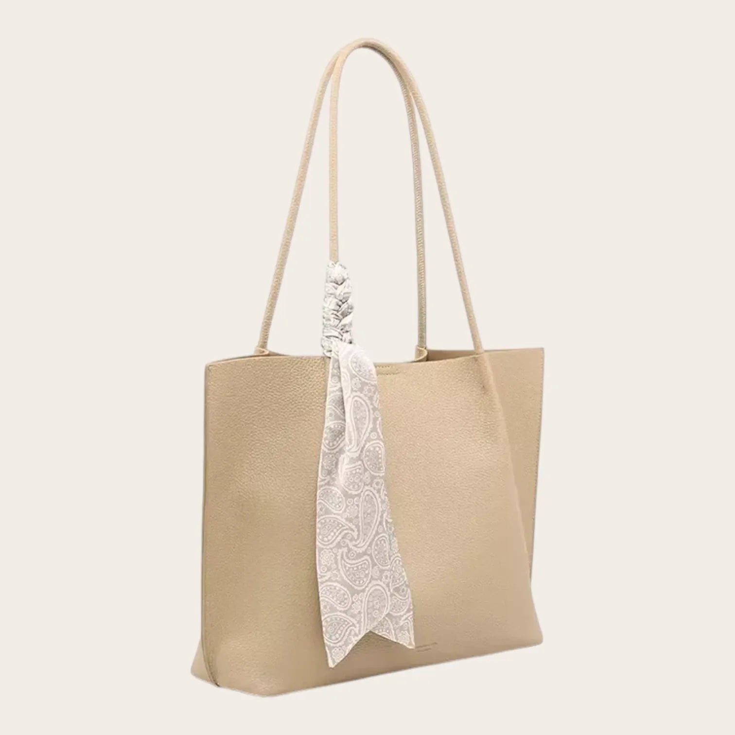 Sac cabas foulard cuir Abricot