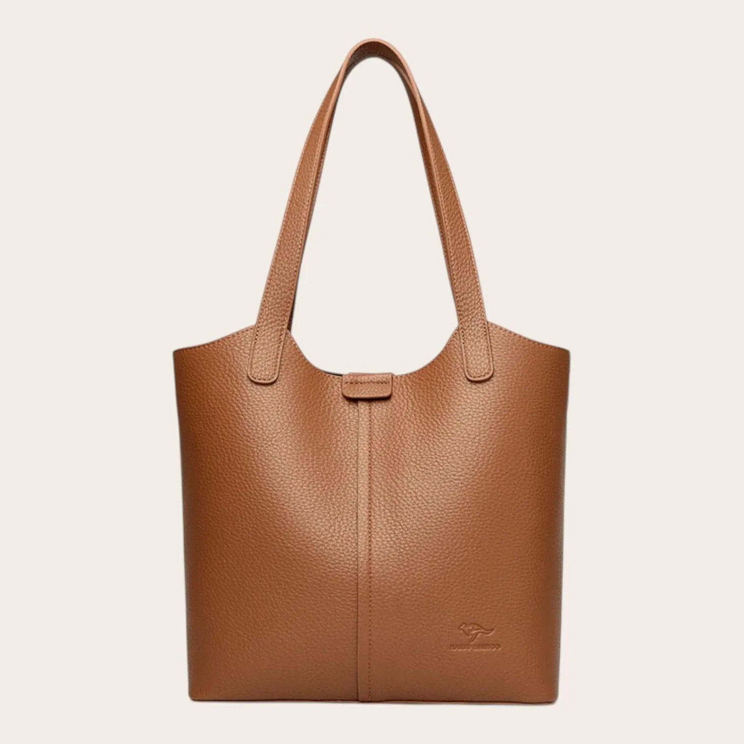 Sac cabas pocket en cuir Camel