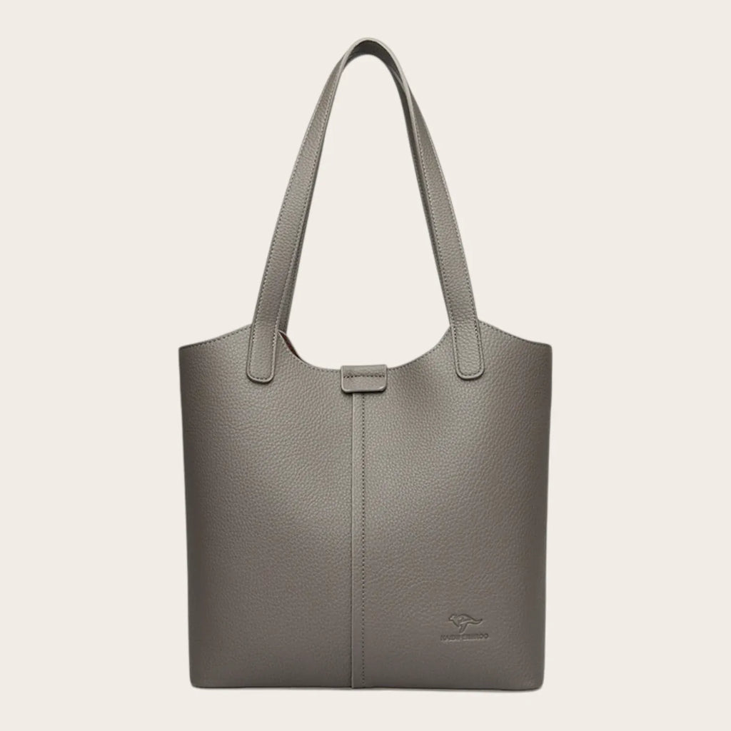 Sac cabas pocket en cuir Gris