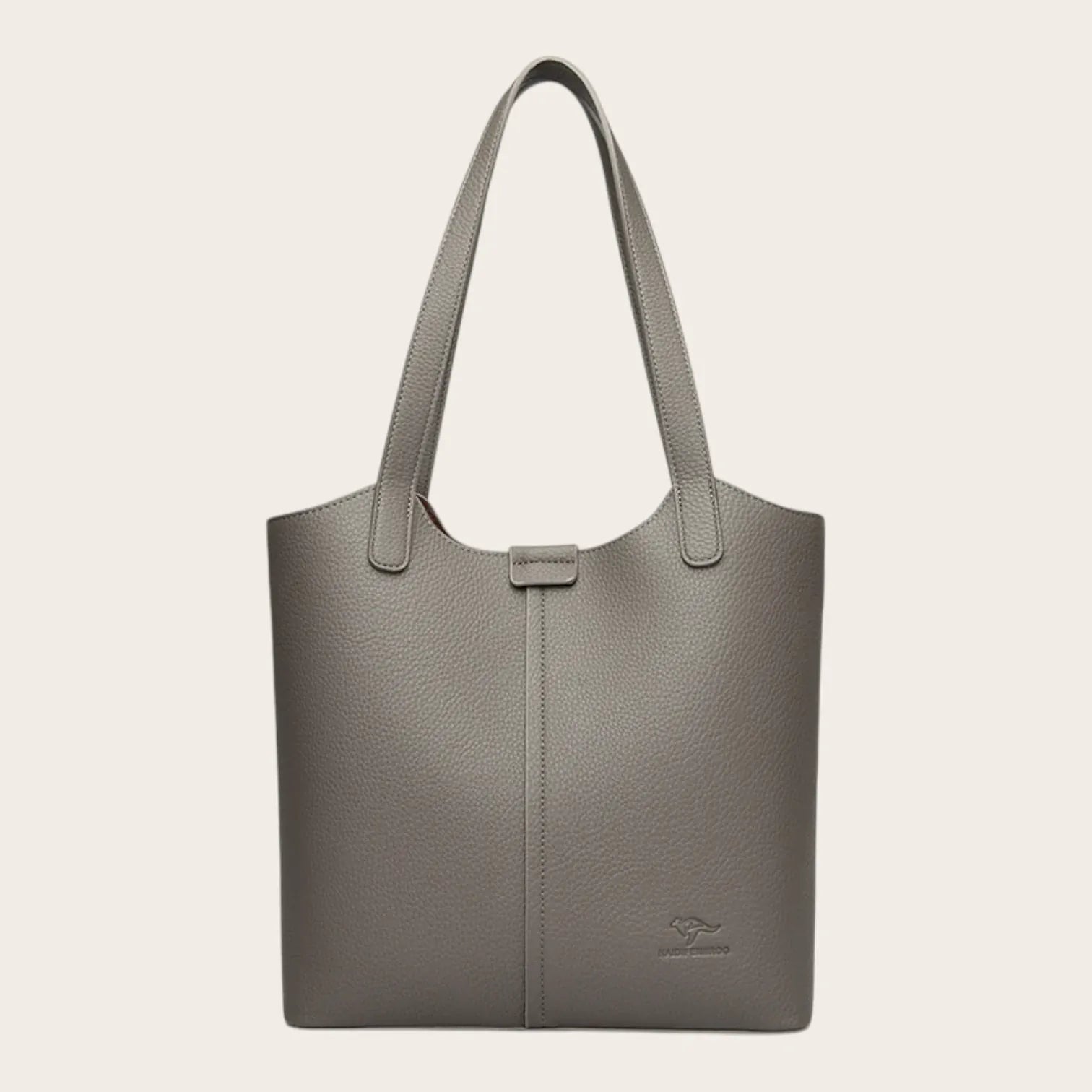 Sac cabas pocket en cuir Gris