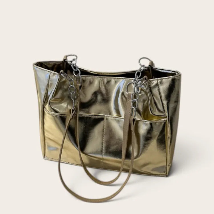 Sac cabas rétro Or