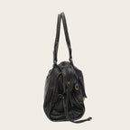 Sac cabas tressé vintage Noir