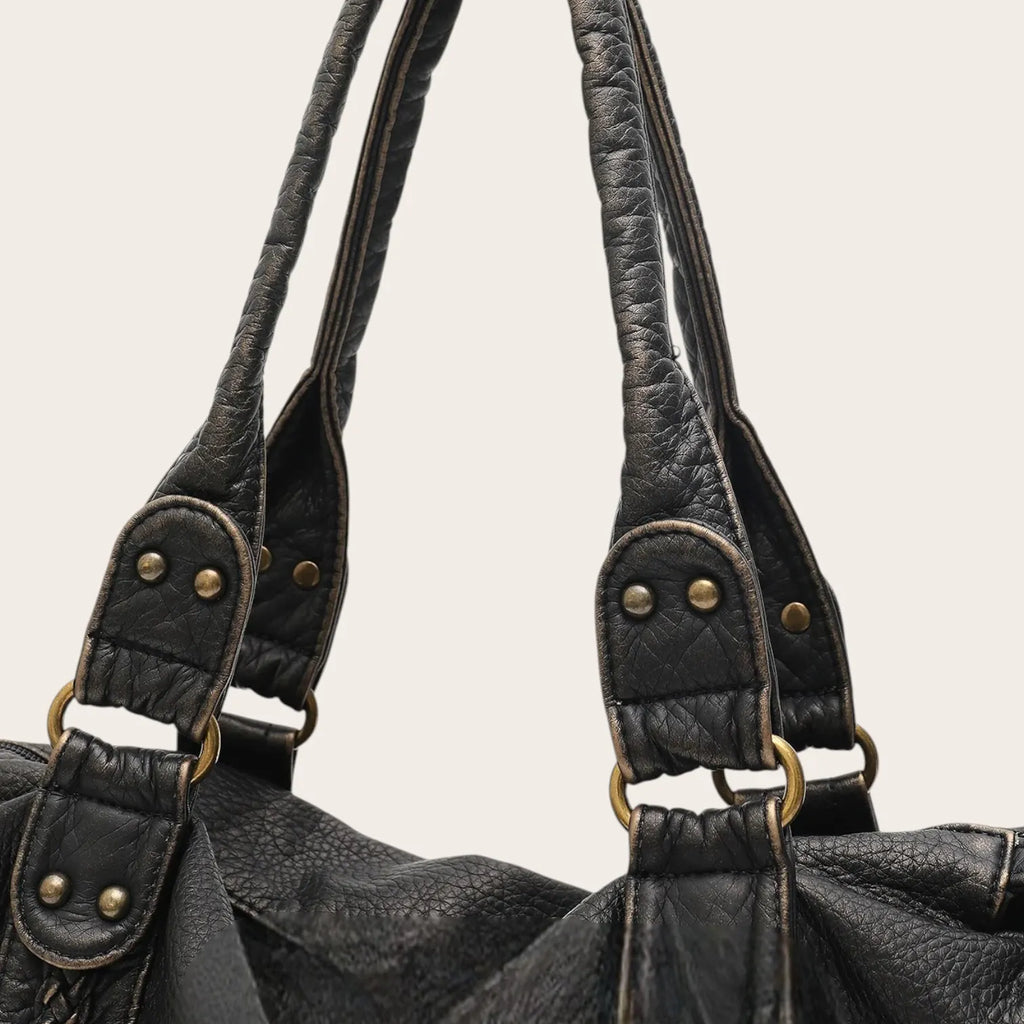 Sac cabas tressé vintage Noir