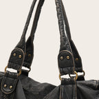 Sac cabas tressé vintage Noir