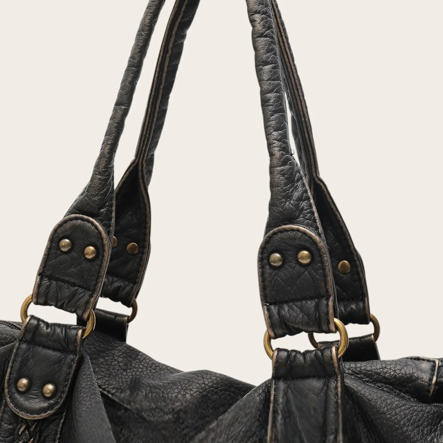 Sac cabas tressé vintage Noir