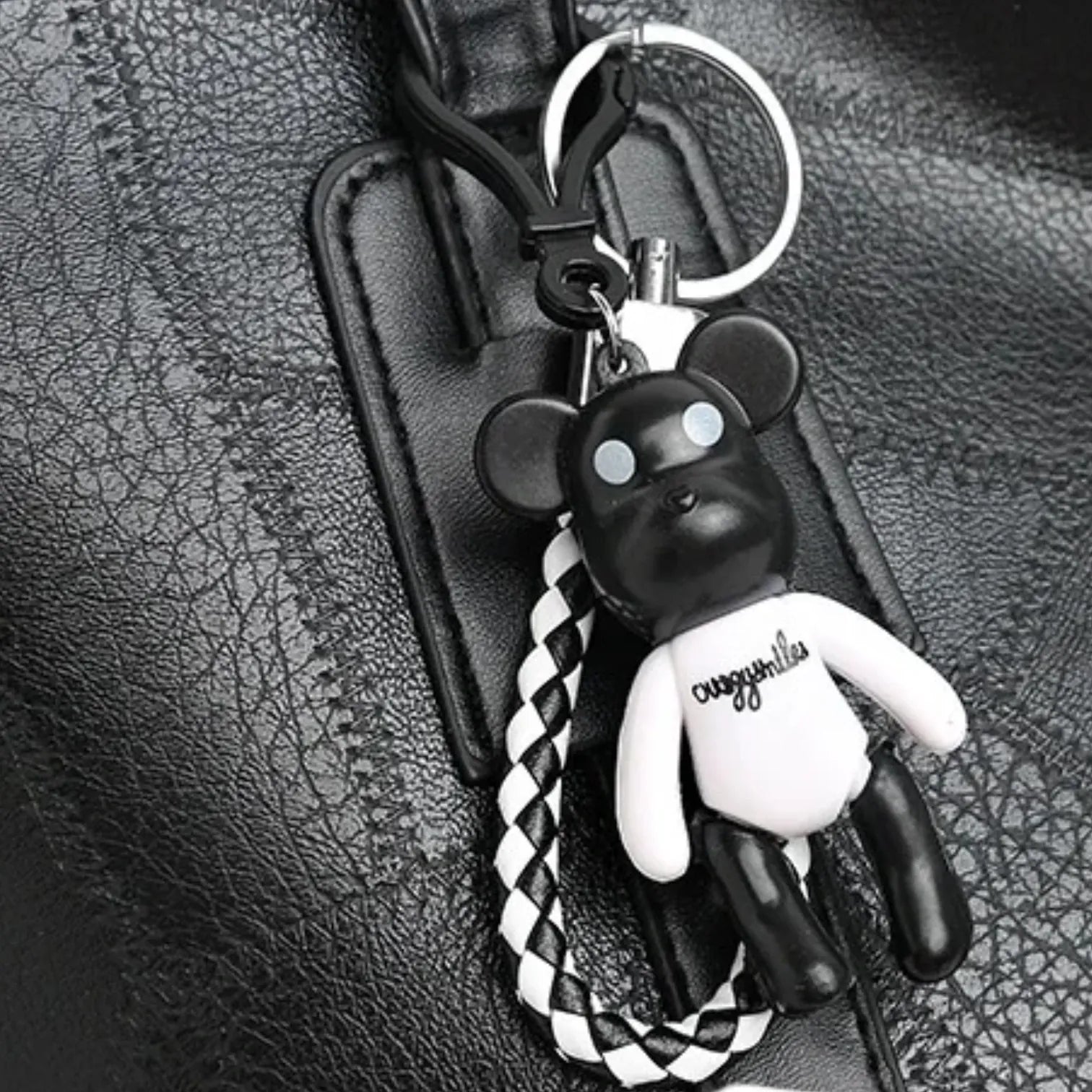 Sac cabas zippé carré Noir