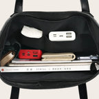 Sac cabas zippé carré Noir