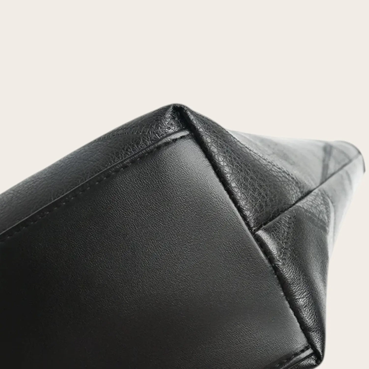 Sac cabas zippé carré Noir