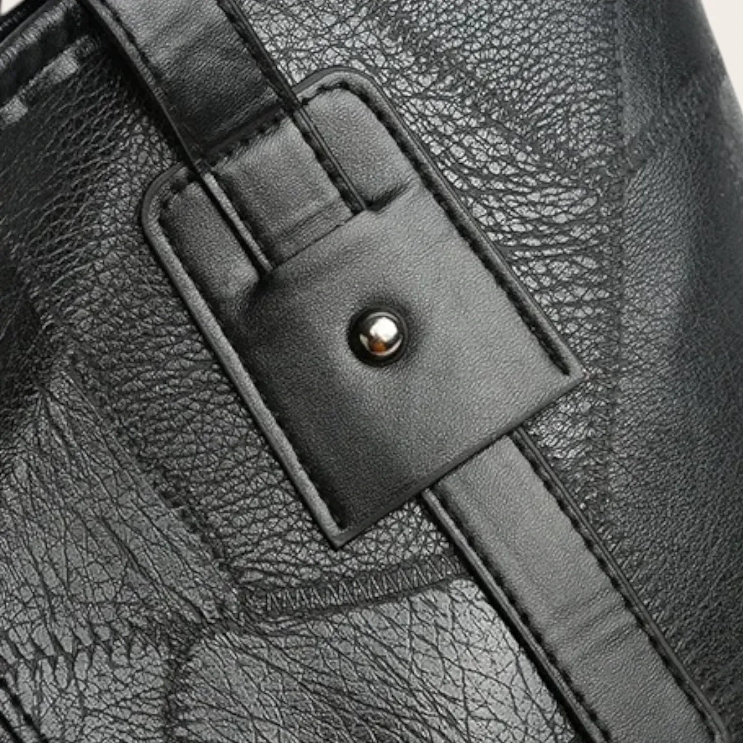 Sac cabas zippé carré Noir