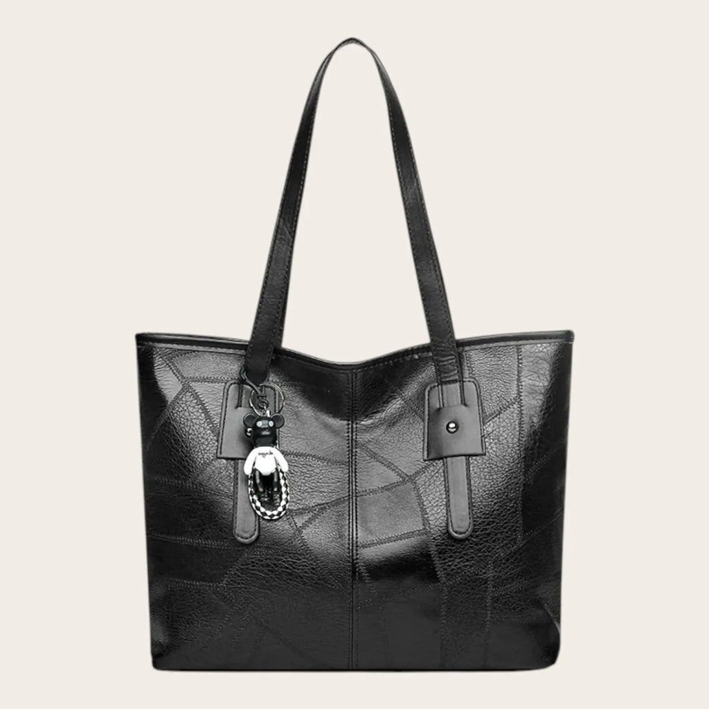 Sac cabas zippé carré Noir