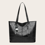 Sac cabas zippé carré Noir