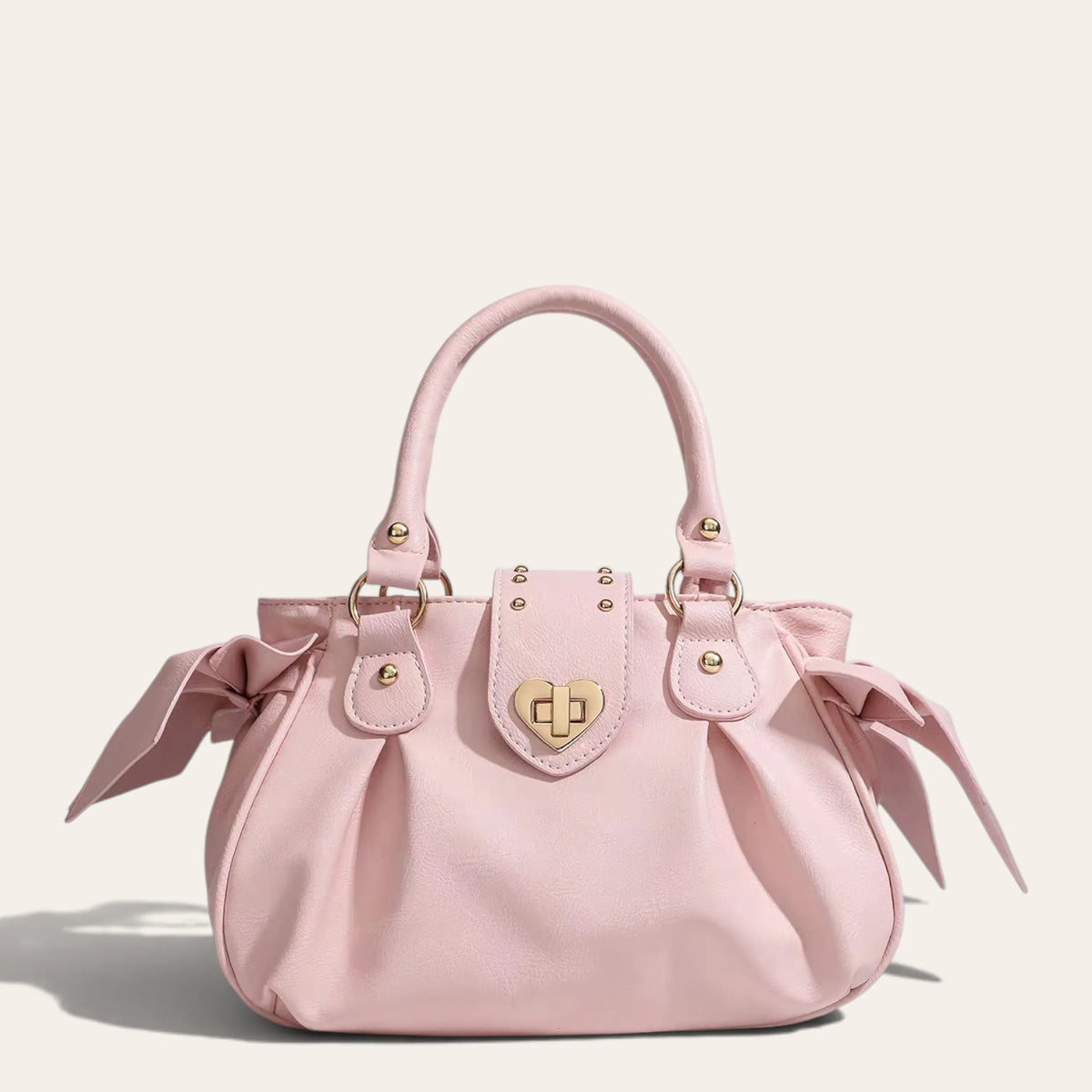 Sac coquette noeuds fermoir coeur Rose