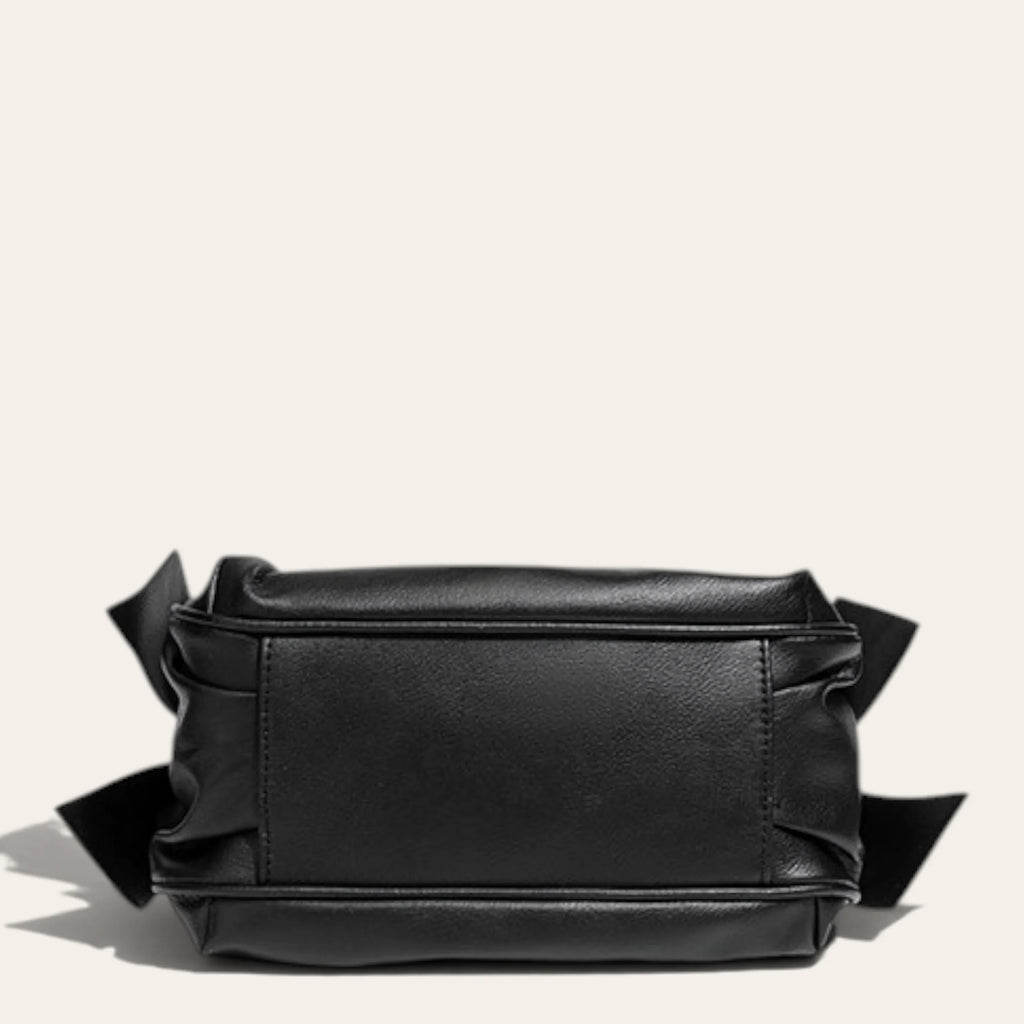 Sac coquette noeuds fermoir coeur Noir