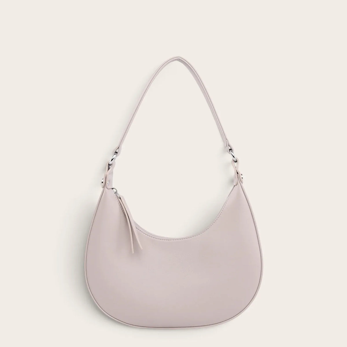 Sac croissant cuir vegan lisse Abricot