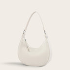 Sac croissant cuir vegan lisse Blanc