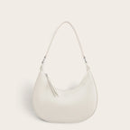 Sac croissant cuir vegan lisse Blanc