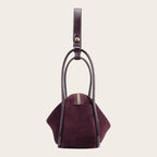 Sac croissant en daim pour femme, vue 2 Acajou