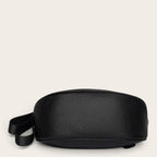 Sac demi-lune cuir grainé Noir