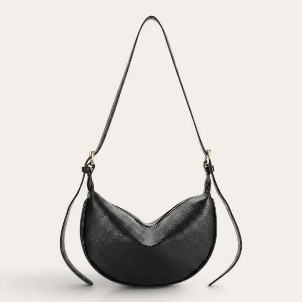 Sac demi-lune cuir vegan Noir