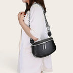 Sac demi-lune sangle large Noir