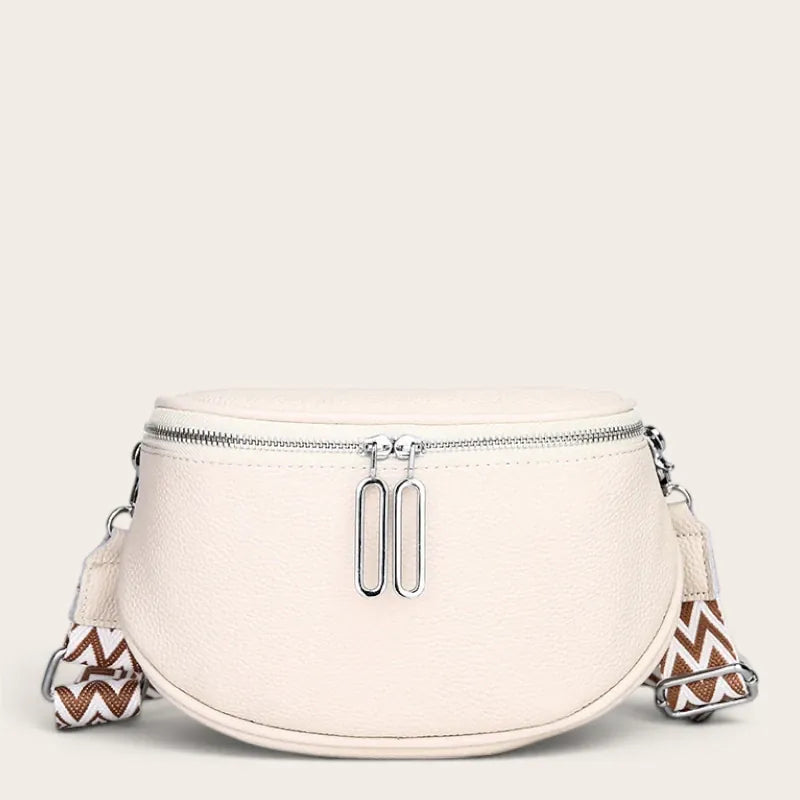 Sac demi-lune sangle large Blanc