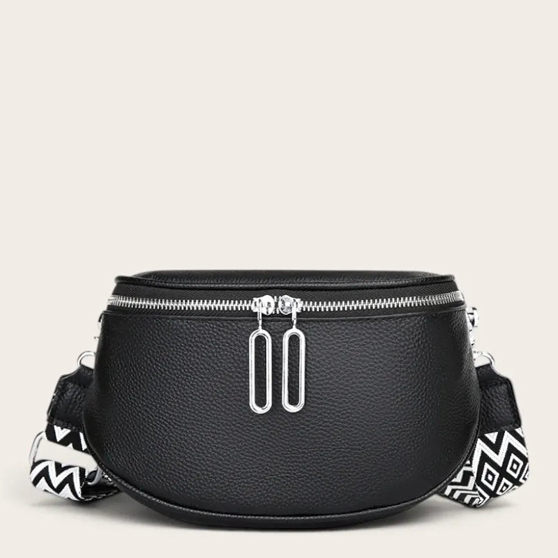 Sac demi-lune sangle large Noir